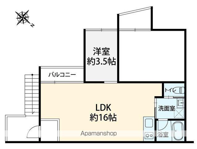 天神橋テラス(1LDK/2階)の間取り写真