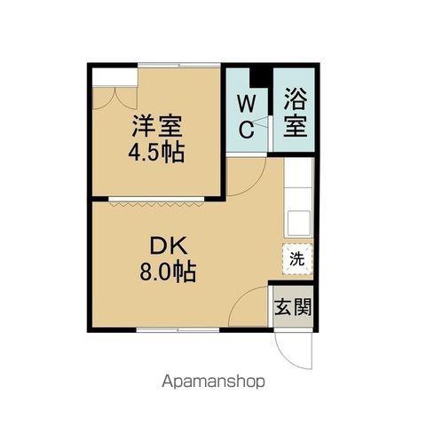 コーポ潮見(1DK/1階)の間取り写真