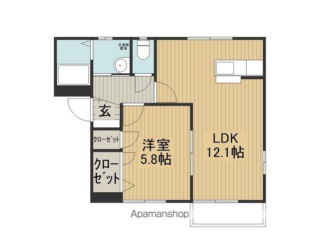 ディアス サンライト(1LDK/2階)の間取り写真