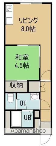 本町ハイツタイプⅠ(1DK/2階)の間取り写真