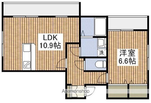 ネストささぐち(1LDK/4階)の間取り写真