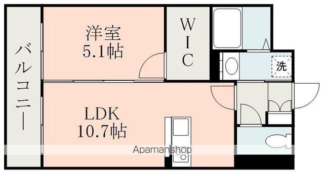 ミリーサ菊陽(1LDK/5階)の間取り写真