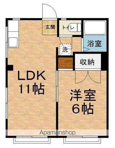 ヴィラ横田(1LDK/2階)の間取り写真