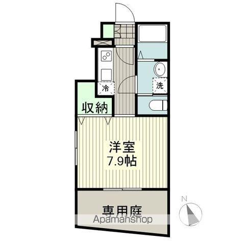 クレインドア米ケ袋(ワンルーム/1階)の間取り写真