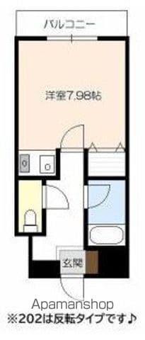 WINDSANN(ワンルーム/2階)の間取り写真