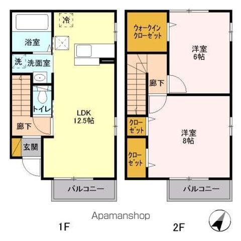 グランデフラワー(2LDK/1階)の間取り写真