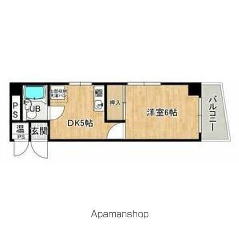 東海道本線 尾張一宮駅 徒歩10分 4階建 築39年(1K/4階)の間取り写真