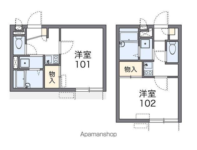 レオパレスグレンツェ木戸(1K/2階)の間取り写真