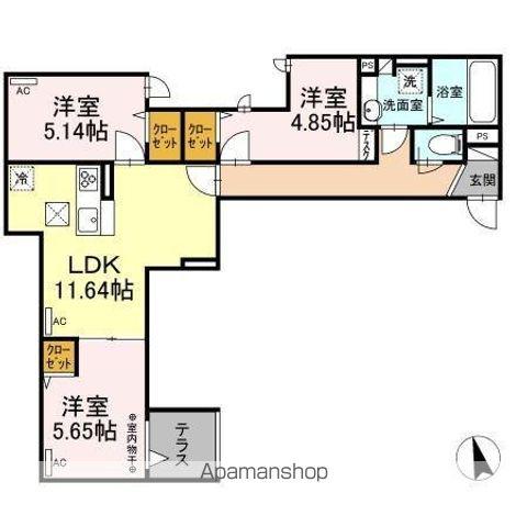 アヴァンス豊島 A(3LDK/1階)の間取り写真