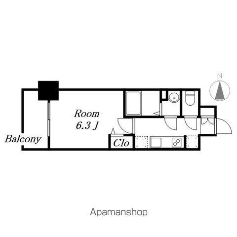 プレサンス太閤通ファシール(1K/7階)の間取り写真