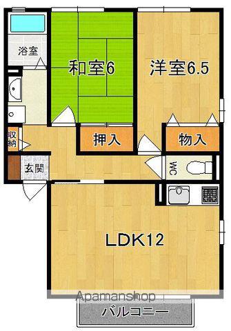 ラフィーネ結崎(2LDK/1階)の間取り写真