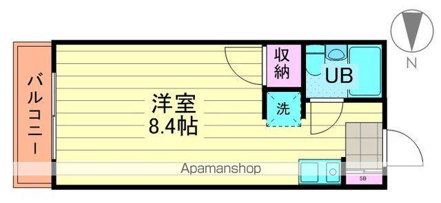 ノーブルイン(ワンルーム/2階)の間取り写真