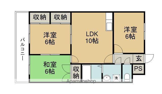 フォレストハイツ(3LDK/4階)の間取り写真