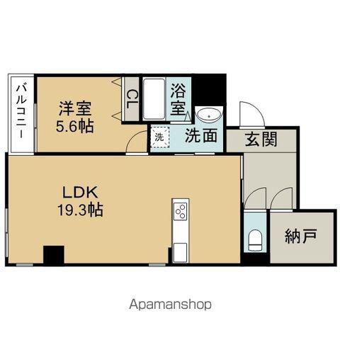 VERITE覚王山(1SLDK/4階)の間取り写真