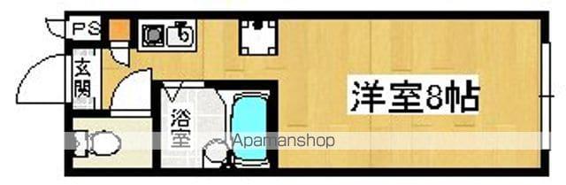 ヒルズ野尻(ワンルーム/2階)の間取り写真