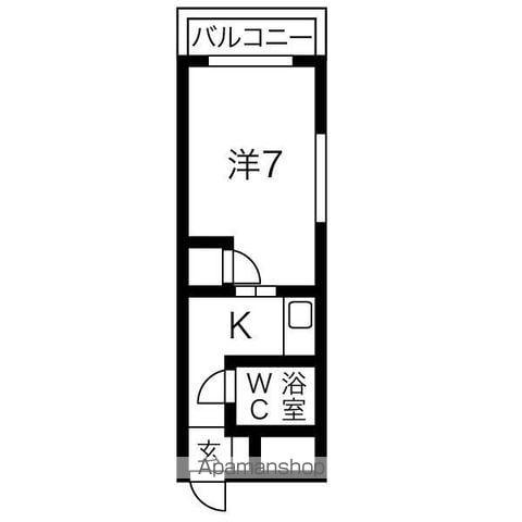 第二戸嶋屋ビル(1K/4階)の間取り写真