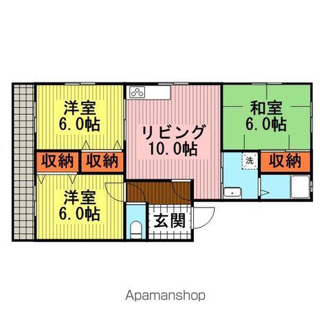 サニーガーデンⅠ(3LDK/1階)の間取り写真