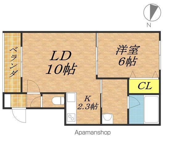 ベルエットクレール(1LDK/2階)の間取り写真