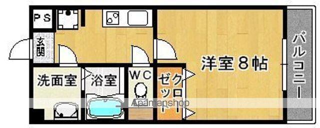 ロイヤルコート中百舌鳥(1K/3階)の間取り写真