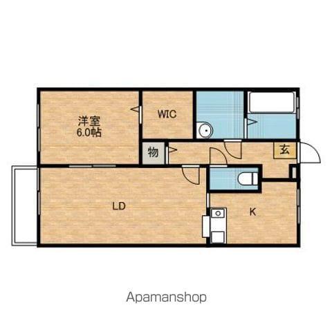 カサブランカ(1LDK/2階)の間取り写真