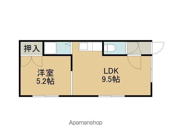 リバーサイドときわ(1LDK/2階)の間取り写真