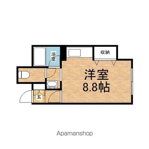 札幌市東西線 菊水駅 徒歩3分 5階建 築32年(ワンルーム/5階)の間取り写真