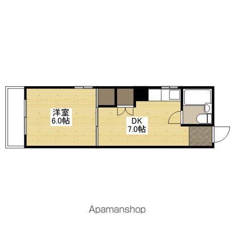 和秀舟入本町ビル(1DK/5階)の間取り写真
