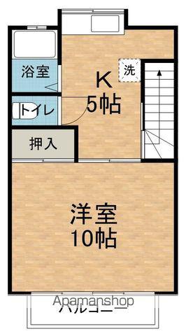 コーポユタカ(1K/2階)の間取り写真