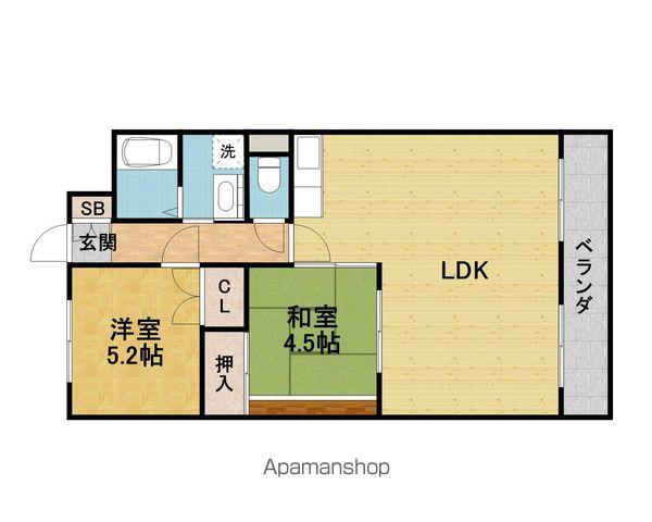 ナカツカハイツ(2LDK/1階)の間取り写真