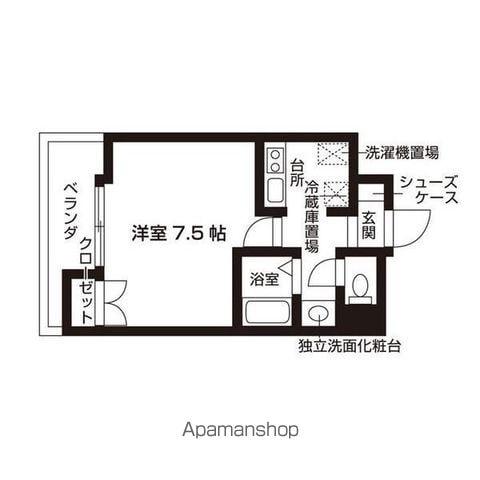 ウイステリア千種(1K/9階)の間取り写真