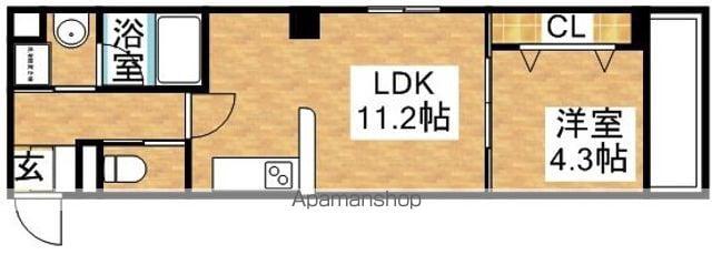 大幸ロイヤル A3(1LDK/9階)の間取り写真