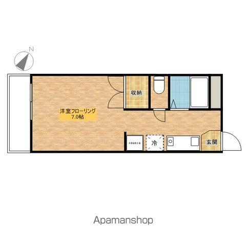 ドミール犬目(ワンルーム/1階)の間取り写真