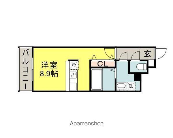 ボンシャンスMⅡ(ワンルーム/1階)の間取り写真