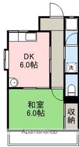 安芸ガーデン(1DK/2階)の間取り写真