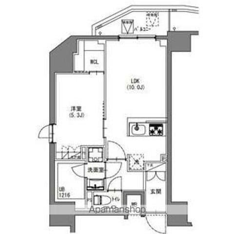 S-RESIDENCE新宿御苑(1LDK/3階)の間取り写真
