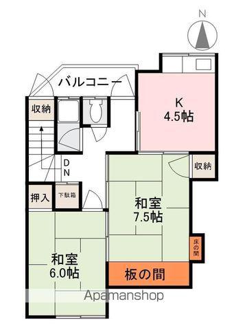 松原上之町ハウスN(2K/2階)の間取り写真