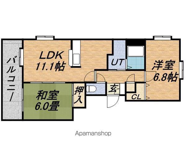105松井ビル(2LDK/3階)の間取り写真