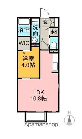 ジュネス梨子ノ木K(1LDK/2階)の間取り写真