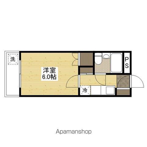 ブランズ弐番館(1K/2階)の間取り写真