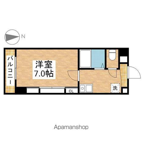 SLR吹上(1K/5階)の間取り写真