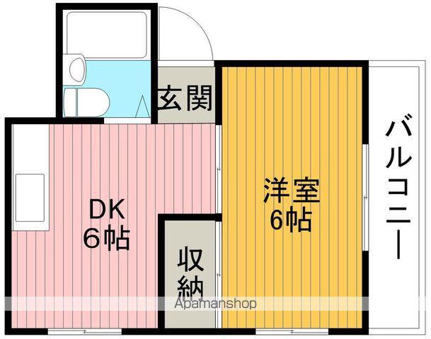 蛍池ホワイトマンション(1DK/3階)の間取り写真