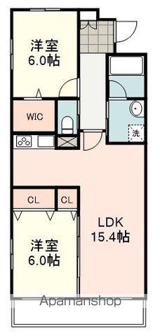 エーデルコート(2LDK/1階)の間取り写真