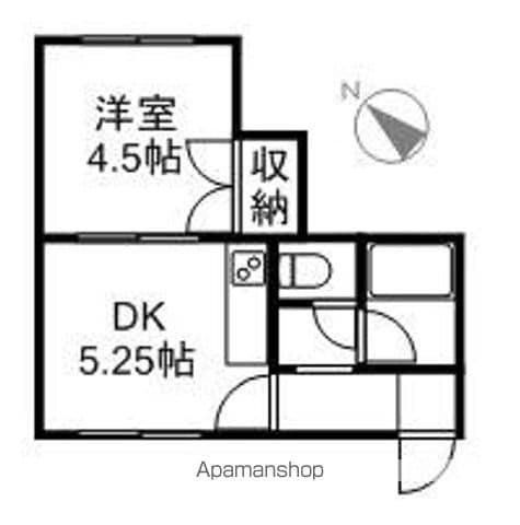 エスポワール東札幌(1DK/3階)の間取り写真