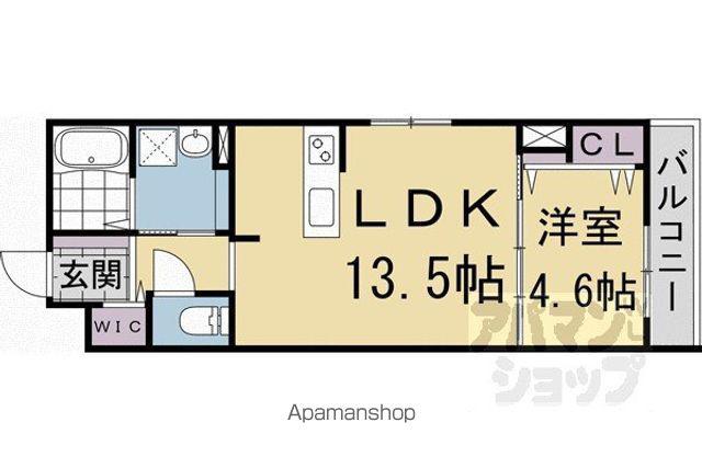 AVENUE堀川六角(1LDK/1階)の間取り写真