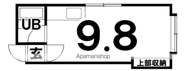 コーポ貝塚(ワンルーム/2階)の間取り写真