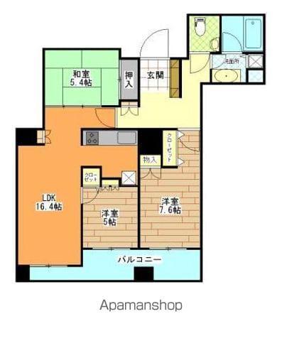 百道タワー(3LDK/22階)の間取り写真
