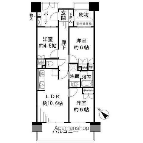 ガーデナヴィルラグナ市川妙典(3LDK/12階)の間取り写真