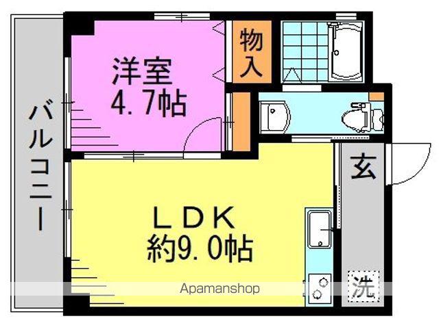 ロイヤルハイツ新高円寺(1LDK/2階)の間取り写真