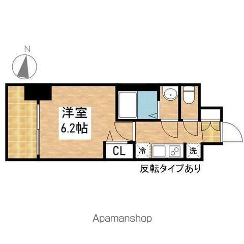 プレサンスSAKAEフロント(1K/13階)の間取り写真