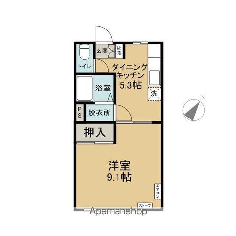 シオンパレスMOYA(1DK/1階)の間取り写真